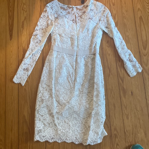 Lace, cocktail dress. Beautiful lace with interior silk bodice. Stunning on! - Picture 5 of 6